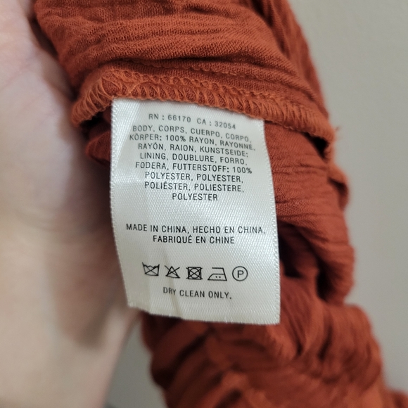 Anthro Elevenses burnt orange microplisse jumpsuit S - Picture 7 of 8